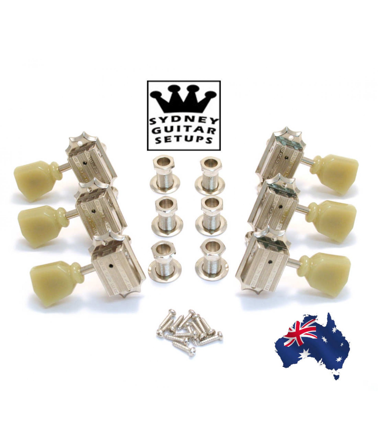 GROVER Deluxe vintage series 3 a side Tulip button 141 ratio nickel 135N